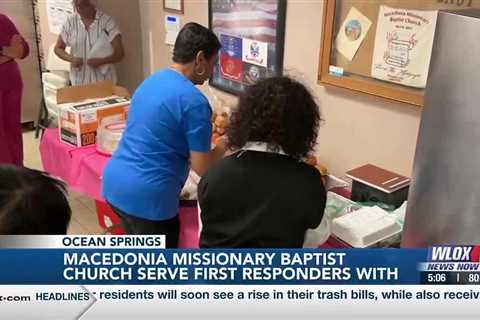 Macedonia Missionary Baptist Church provides lunch for Ocean Springs first responders