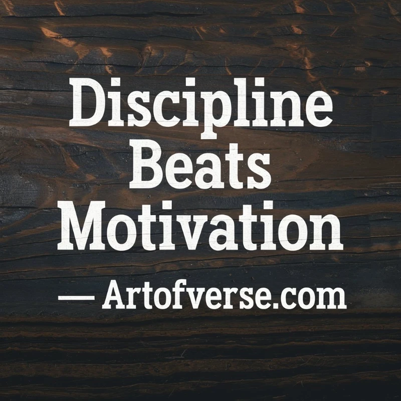 Discipline Beats Motivation: Path to Success - Art Of Verse