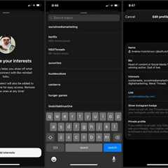 Add Topics of Interest to Your Threads Profile