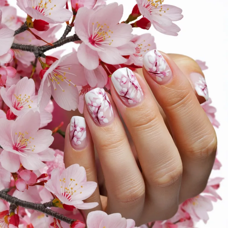 Top 20 Cherry Blossom Nail Art Designs For A Stunning Spring Look - Gloss And Vibes