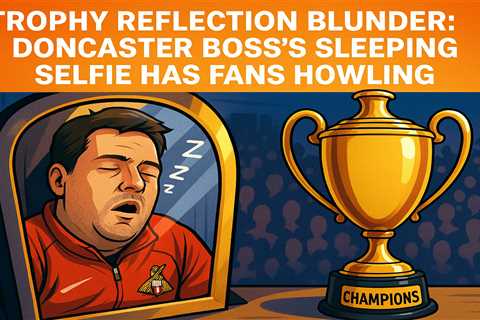 Trophy Reflection Blunder: Doncaster Boss's Sleeping Selfie Has Fans Howling