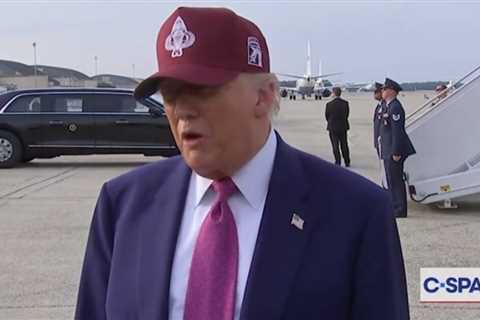 (VIDEO) Trump speaks to Reporters About California Rioters: “Somebody is Paying for That. I Watched ..
