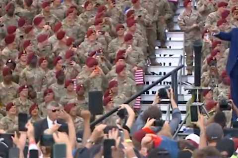 (VIDEO) President Trump Opens Fort Bragg Speech With Fire! Troops Boo Biden Regime for Changing..