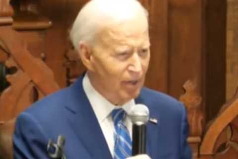 Biden Panders to Blacks, Heavily Slurs, Has Insane Outburst of Anger During Visit to Black Church..