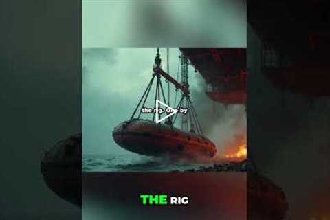 Oil Rig Fire: Survivors Leap into Burning Inferno #shorts